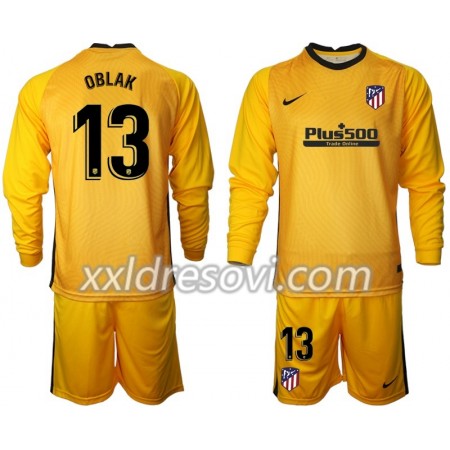 Atlético Madrid Jan Oblak 13 Golmanski Dječji Komplet dresovi za nogomet 2020-2021 M002  Kratak Rukavima (+ kratke hlače)